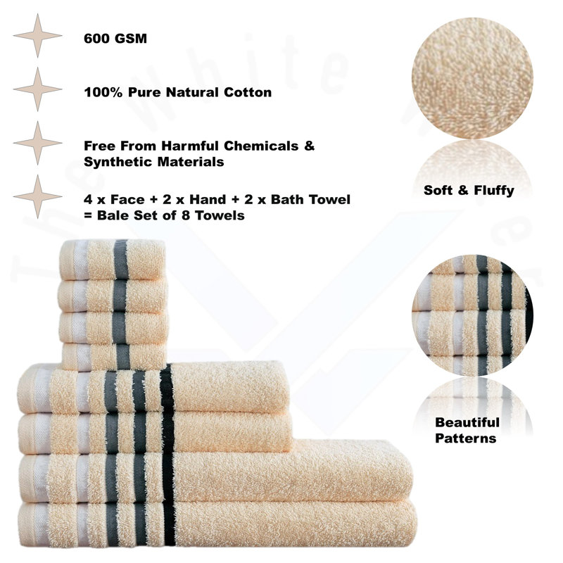 100% Cotton Mulit-Size Set, Cream