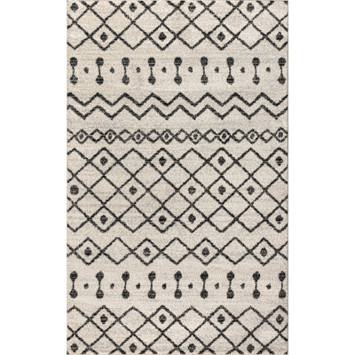 Bousquet Moroccan Beni Souk Cream/Black Rug