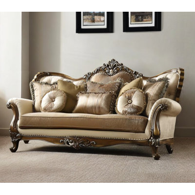 HomeRoots 89'' Rolled Arms Curved Sofa