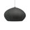 Radiance - Luminaire suspendu ovale cannelé 1 lumière - Gris brillant - Bronze foncé - DEL dédiée - Cordon blanc