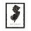 « marbleed paper new jersey state silhouette », impression