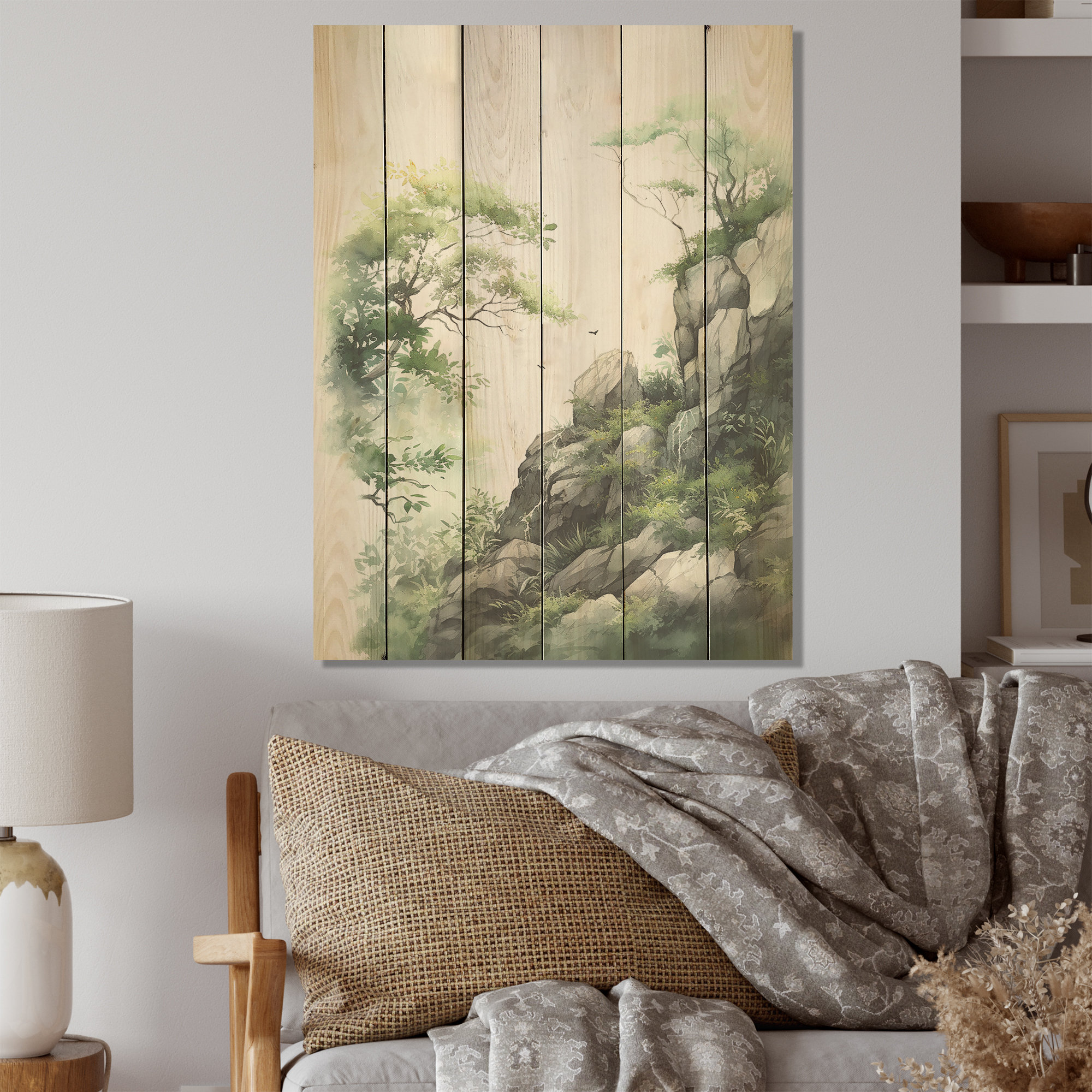 Ophelia & Co. Minimalism Cliffside Reverie Mountains Wood Panel Wall