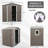 6ft X 5ft Outdoor Metal Storage Unit In Gray - Galvanized Iron Construction, Robust Build, Punched Vents, Sliding Doors With Padlock, Easy Assembly, Protected Steel Panels Unit, Structure, And-118124165-118124168