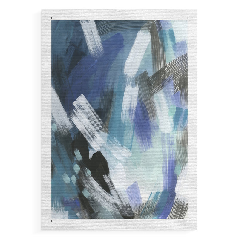 Aquatic Crosshatch II - Impression sur toile seulement - NON CADRE, H 18 po x l 12 po