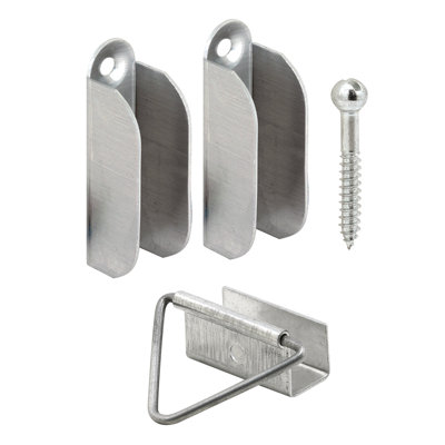 Screen Frame Top Hangers, Fits 7/16 in. Screen Frames, Aluminum, Mill Finish (1 Set)