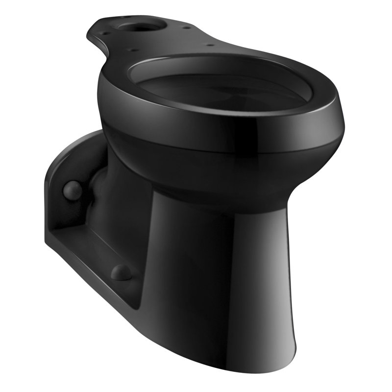 Barrington 1.0 GPF (Water Efficient) Elongated Toilet Bowl (Seat Not Included), Black Black