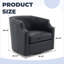 Fauteuil demi-tonneau pivotant en cuir Emmett Premium-523121731