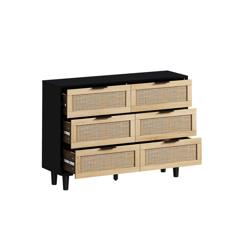 Storage Cabinet, 29.53" H x 43.31" W x 15.75" D, White/Natural