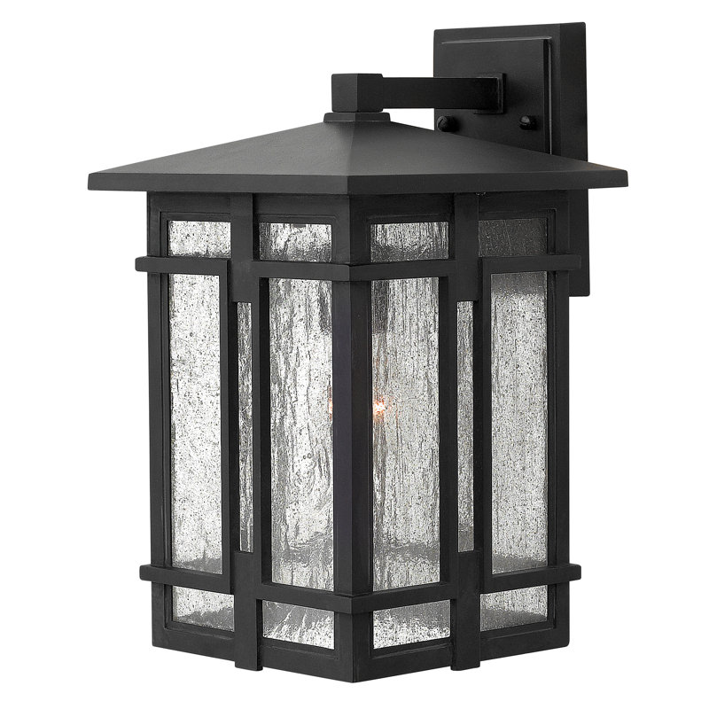 Tucker 1-Light Aluminum Outdoor Craftsman Wall Lantern, 14.75" H x 9" W, Incandescent