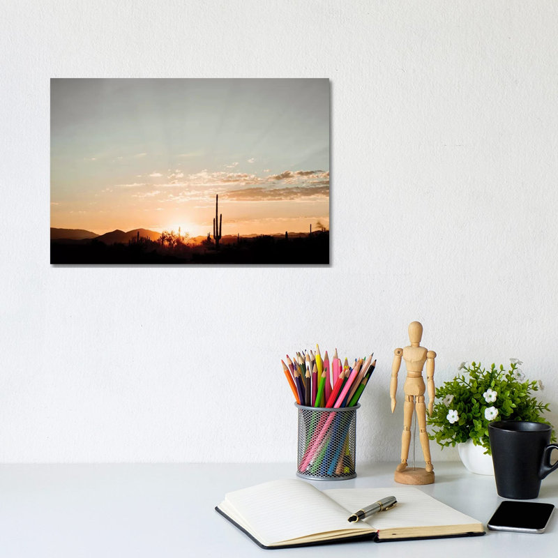 Desert Sunrise by Mandy Lynne - Wrapped Canvas Gallery-Wrapped Canvas Giclée, 20.32 cm H x 30.48 cm W