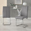 Alezzo Modern High Gloss Extendable Dining Table Set with 6 Upholstered Faux Leather Dining Chairs-86712793