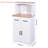 Space-Saving White Microwave Kitchen Cabinet with Storage Drawer & Adjustable Shelf