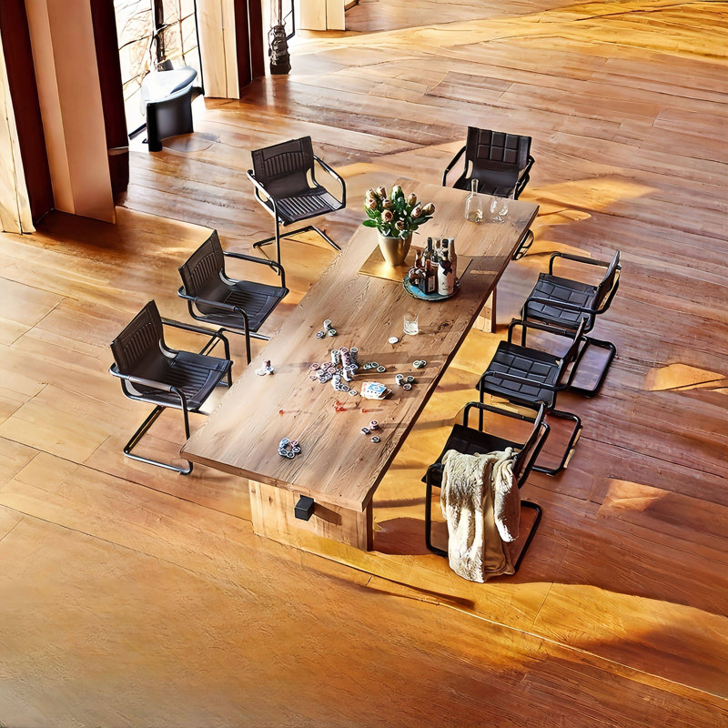Original Style Rectangular Solid Wood Dining Tables, 29.5"H x 86.6"L x 35.4"W