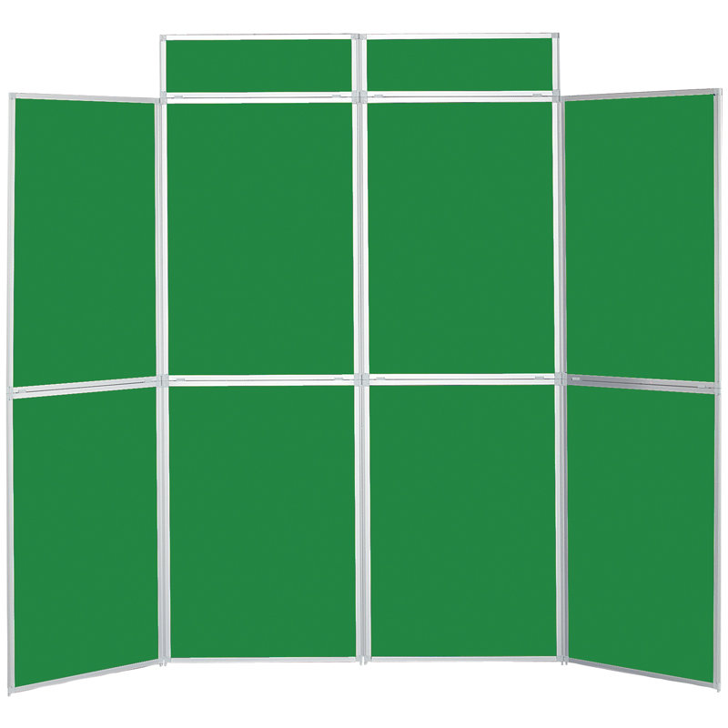 Free-Standing Bulletin Board, 200 cm H x 210 cm W, Emerald Green