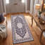 Tapis Poplar2 traditionnel à médaillon délavé, style persan, gris ivoire et beige, lavable à la machine, antidérapant, à poils courts, pour l'intérieur et l'extérieur, adapté aux animaux domestiques, idéal pour le salon, la chambre, la salle à manger, l'entrée, le couloir ou le bureau.-1247353521