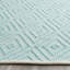 Tapis bleu en coton tissé à plat à la main à motif géométrique Haq moule-887802025