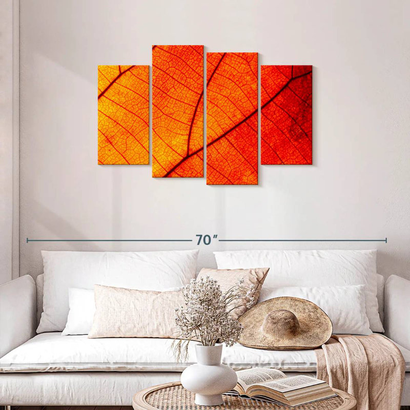Harnek Autumn Leaf Venation, H 27 po x l 43 po