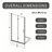 36-37" W x 72'' H Frameless Bifold Shower Door with 1/4" (6mm) Clear SGCC Tempered Glass, Pivot Swing Shower Doors in Matte Black Finish-97962273