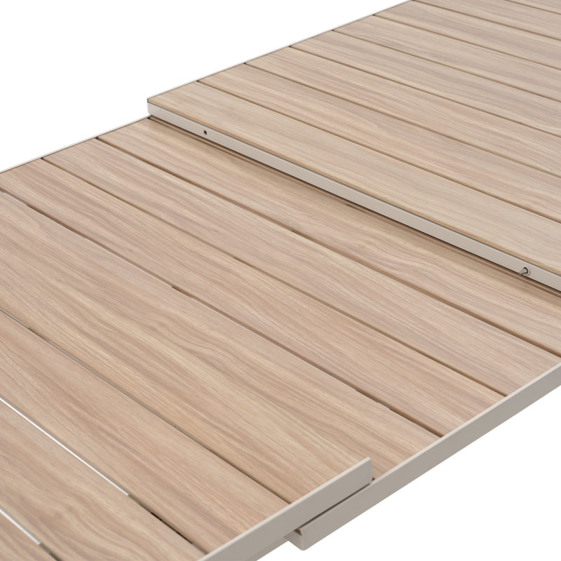 Table extensible extérieure en aluminium pour patio, Flaxen