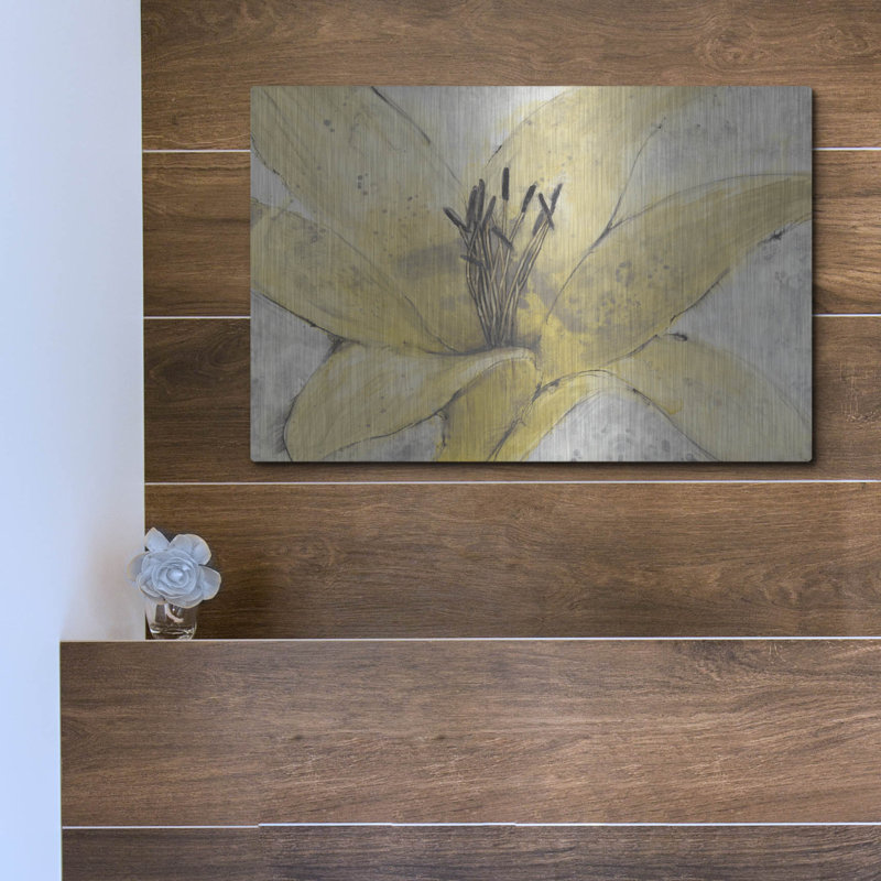 «Lark Manor ™», «Transparent Fleurs I» par Tim O'Toole, art mural en métal, H 12 po x l 16 po