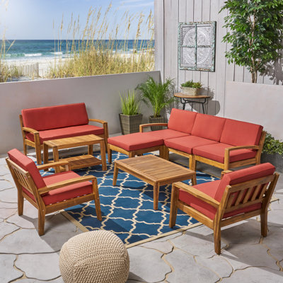 Sait 9 Piece Sectional Seating Group with Cushions