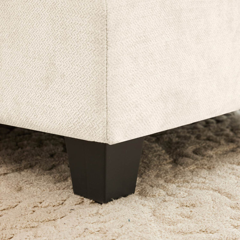 107" Chenille Modular Sofa, Beige, 36.6'' H X 107'' W X 34.2'' D