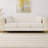 3-Seater Velvet Sofa, Chesterfield Upholstered Couch With Rolled Arms, Gold Trim & Solid Wood Legs, Removable Cushions For Living Room-2008500540