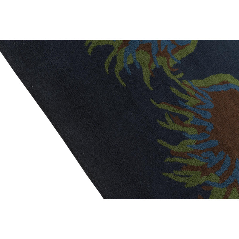 Tapis carré bleu marine Orlando