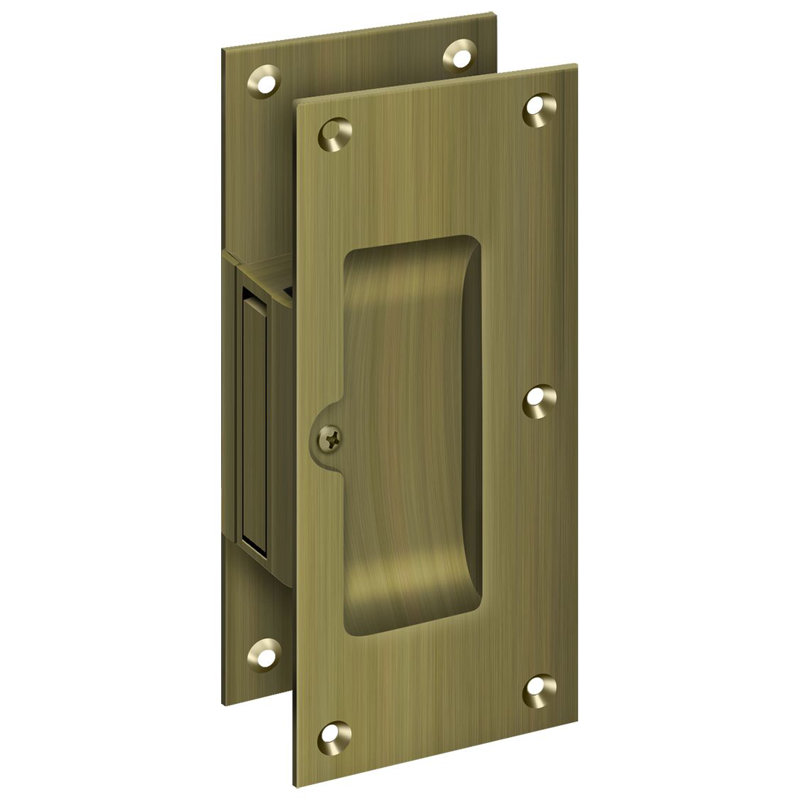 Brass Shutter / Door Accessory, Antique Brass