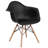 Herculaneum Plastic Chair with Arms and Wooden Legs-45156016