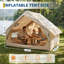 Tente de camping gonflable spacieuse et imperméable - abri extérieur familial pour 6 personnes - installation rapide, tissu Oxford durable, portable pour la randonnée et le camping - taille: 6 carrés