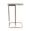 Sagebrook Home 24X15" Agate Top C-Table, White/Gold-1821522421