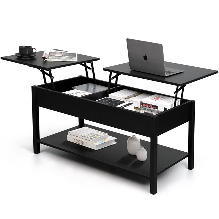 Almeta Lift Top Extendable 4 Legs Coffee Table with Storage