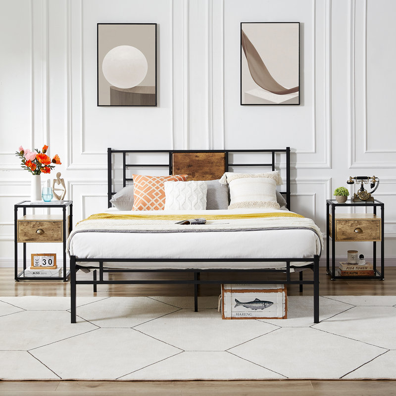 Ensemble de tables de bout Audrinah, gris