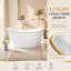 Baignoire de salle de bain autoportante 51 po. X 27,56 po. En acrylique lustré blanc brillant