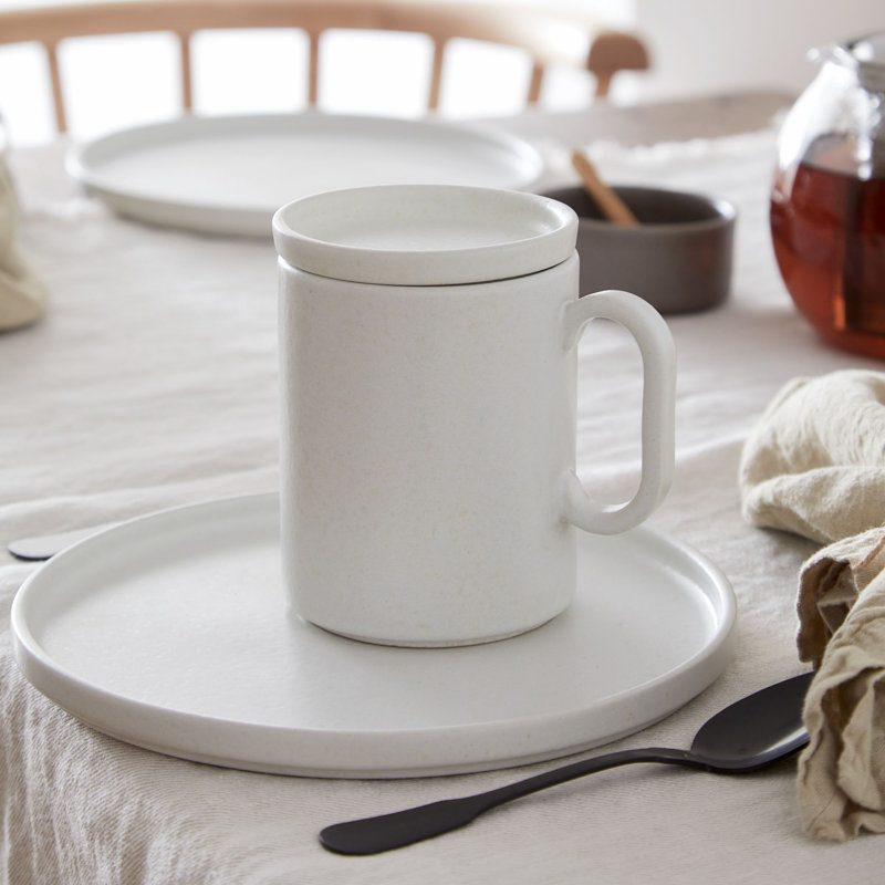 Redonda Handmade Stoneware Appetizer Plate, White