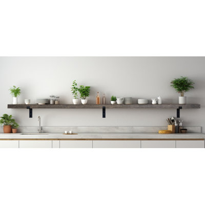 Rayne Red Oak Bracket Shelf