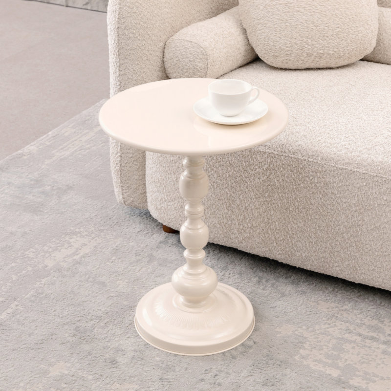 Table basse en métal, table d'appoint ronde pour table de chevet et table d'appoint décorative