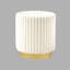 Tabouret décoratif contemporain avec base dorée, tissu de fourrure et finition beige pour les salons élégants-1078266926