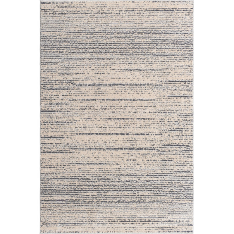 Tapis contemporain Araceli couleur océan, Rectangle 6 pi x 9 pi