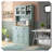 Kitchen Pantry Storage Cabinet Buffet Hutch Drawers Glass Doors Adjustable Shelves Anti-Tipping
