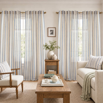 Rideaux semi-transparents avec passe-tringle Farmhouse