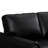 Living Room Sofa Loveseat Black Faux Leather-124793058