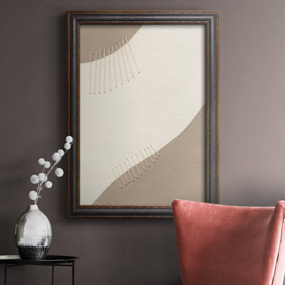 Toile encadrée de qualité supérieure Neutral Stitches III - prête à être accrochée