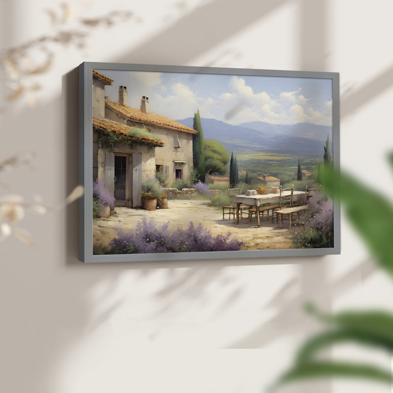 Paysages rétro-DLII - reproduction encadrée, H 16 po x l 20 po