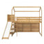 Lit mezzanine simple en bois avec glissade-152689507