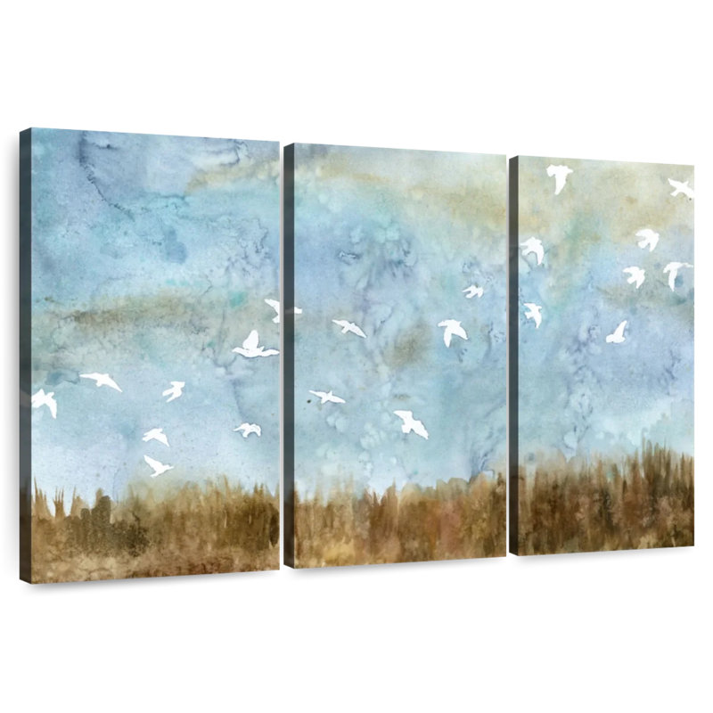 Avery oiseaux en vol I, H 42 po x l 65 po