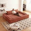 Canapé-lit avec coussin rectangulaire et coussins, fauteuil convertible, canapé de plancher et matelas de couchage, canapé-lit pliant en mousse à mémoire de forme pour chambre à coucher, orange