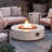 Shade Concrete Propane Outdoor Fire Pit Table-232594053
