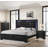 Modern Glam Style Black Finish Glam Five Drawer Chest-740990565